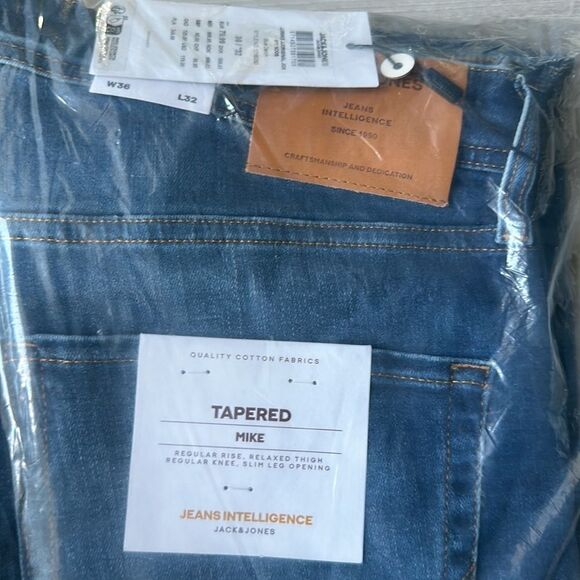 JACK & JONES 411 NOOS TAPERED JEANS SZ W36xL32 NWT IN PACKAGING - Picture 5 of 7